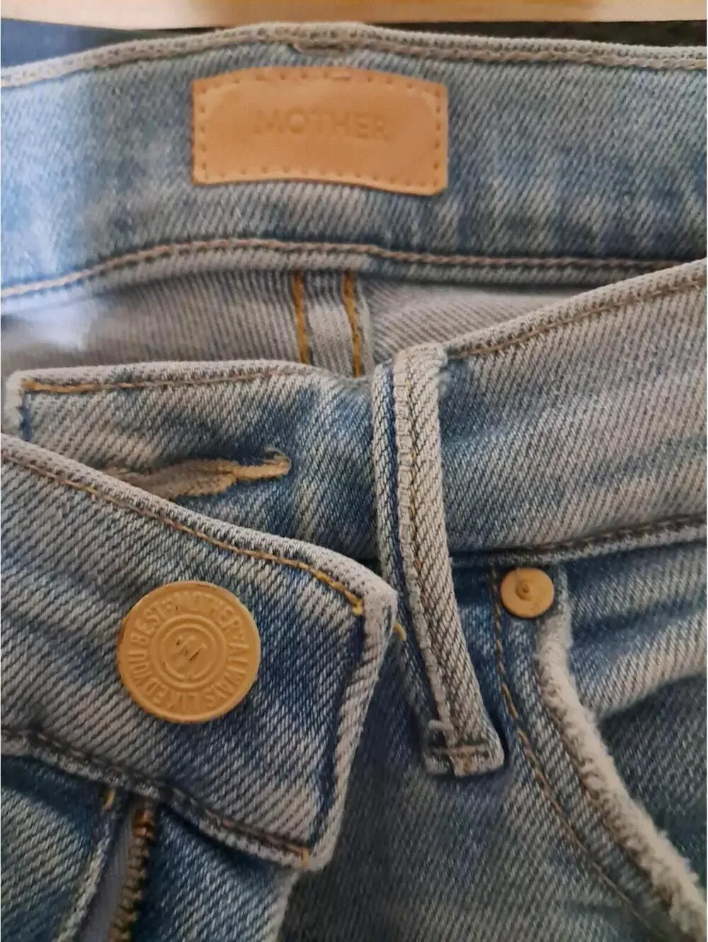 Mother The Insider Crop Step Fray Jeans Womens 29x25.5 Blue High Rise Denim - Picture 2 of 14